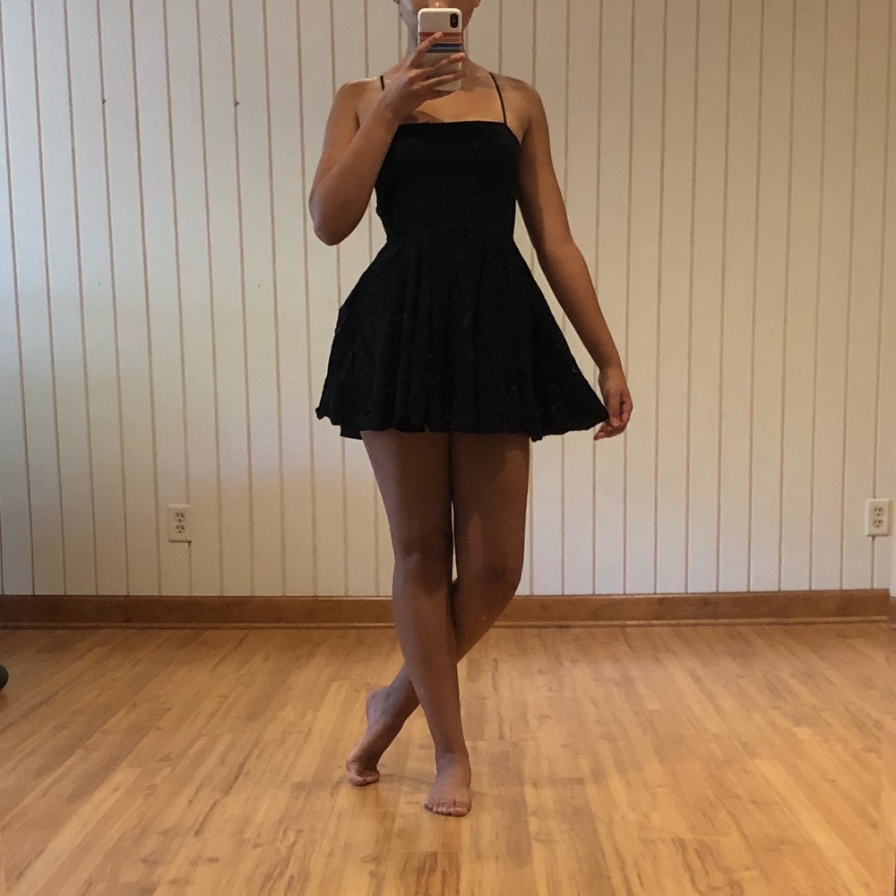 Backless Black Minidress